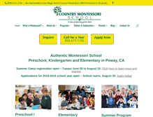 Tablet Screenshot of countrymontessori.org